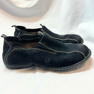 Born W3942 Hand Crafted Black Leather Mule Clog Shoes Slip On M/W 7.5 EU 38.5